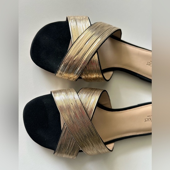 Botkier Women's Millie Chain Embellished Suede Crisscross Slide Sandals Size 7 - Picture 5 of 9